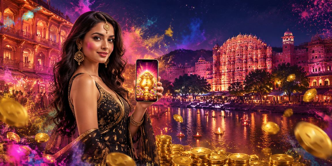 Jaipur casino app displayed during Holi festival