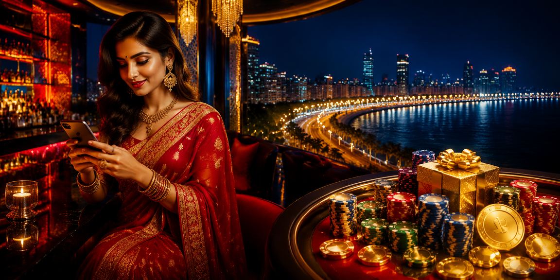 Evening at Mumbai Marine Drive with lottery betting using mobile